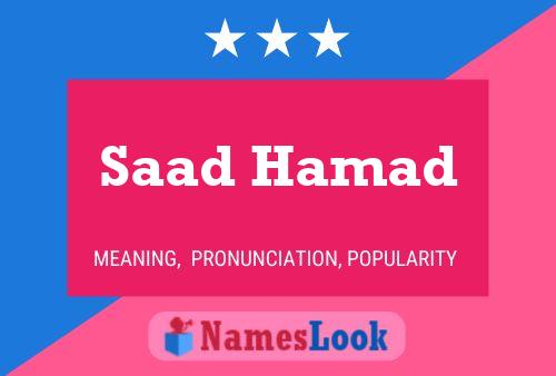 Saad Hamad Name Poster