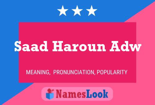 Saad Haroun Adw Name Poster