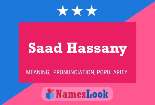 Saad Hassany Name Poster