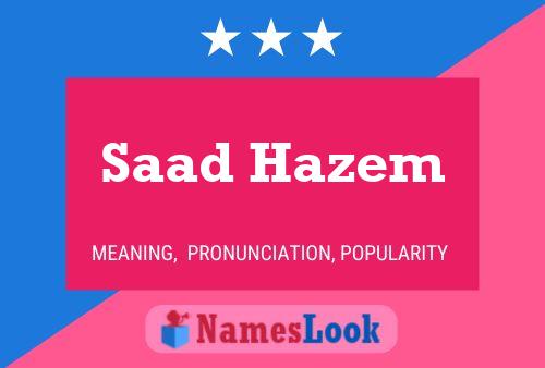 Saad Hazem Name Poster