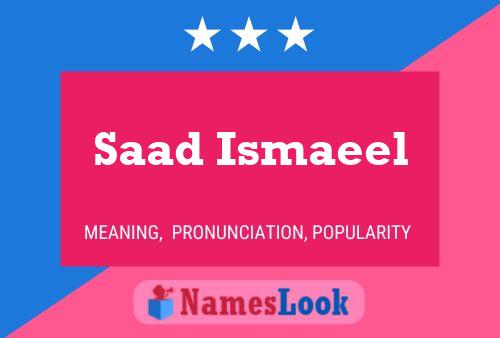 Saad Ismaeel Name Poster