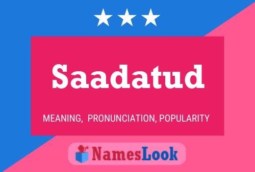 Saadatud Name Poster