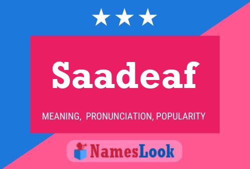 Saadeaf Name Poster