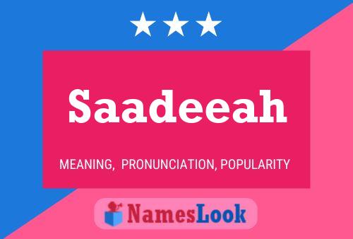 Saadeeah Name Poster