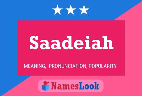 Saadeiah Name Poster