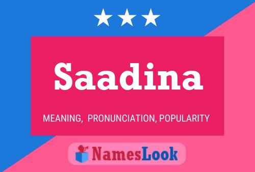 Saadina Name Poster