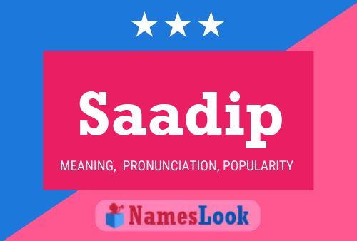 Saadip Name Poster