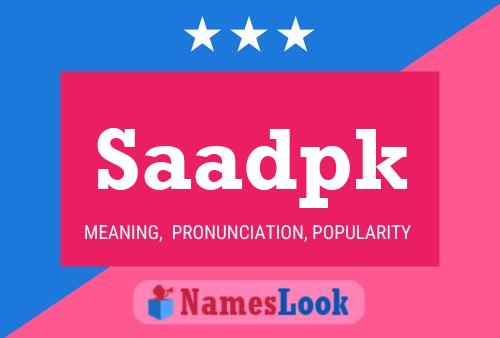 Saadpk Name Poster