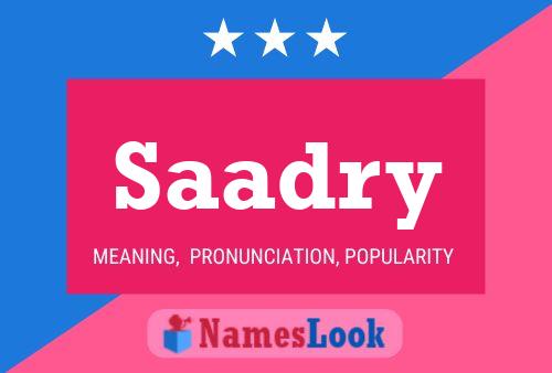 Saadry Name Poster