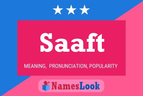 Saaft Name Poster