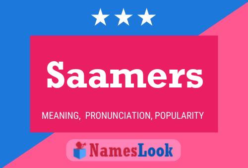 Saamers Name Poster