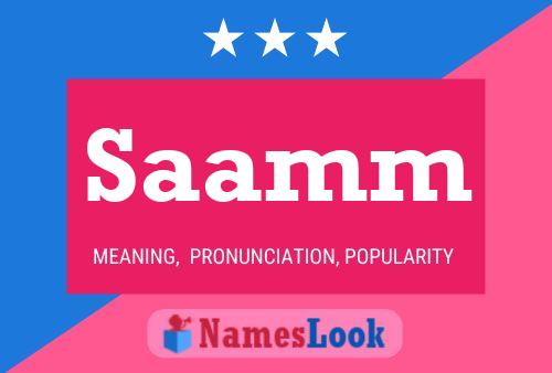 Saamm Name Poster