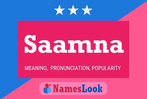 Saamna Name Poster