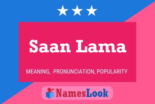 Saan Lama Name Poster