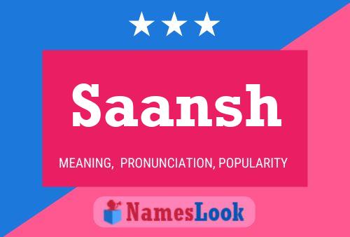 Saansh Name Poster