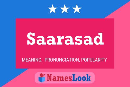 Saarasad Name Poster