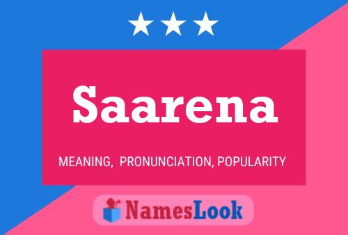 Saarena Name Poster