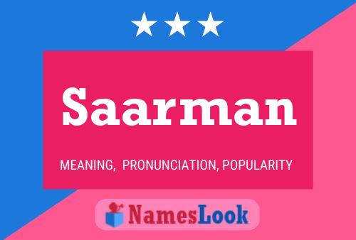 Saarman Name Poster