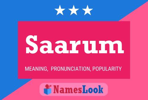 Saarum Name Poster