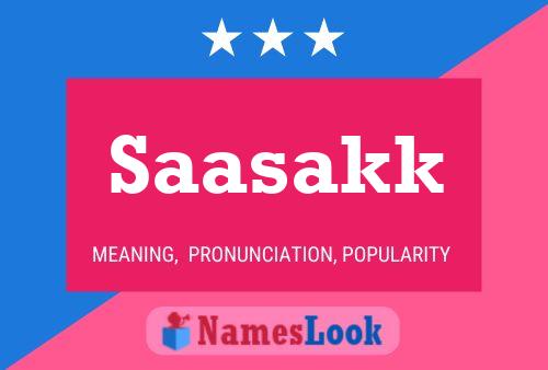 Saasakk Name Poster