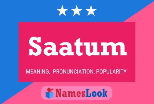 Saatum Name Poster