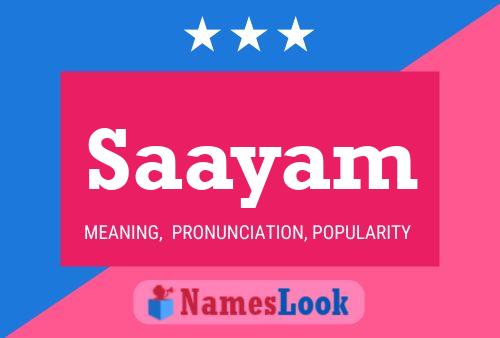 Saayam Name Poster