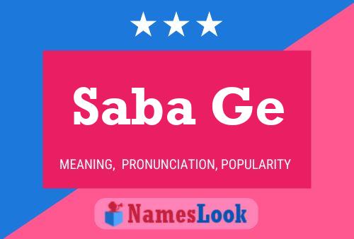 Saba Ge Name Poster