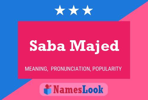 Saba Majed Name Poster