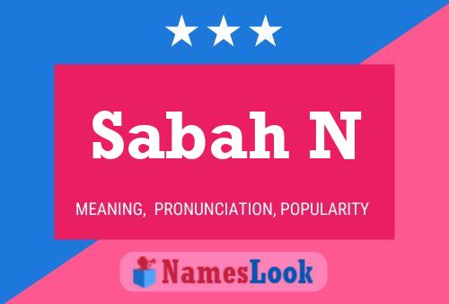 Sabah N Name Poster