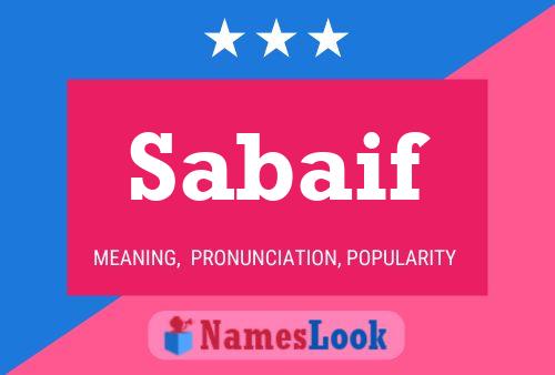 Sabaif Name Poster