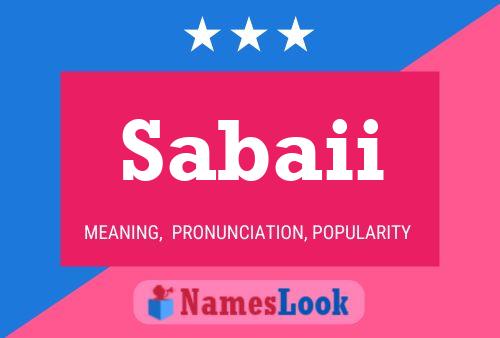 Sabaii Name Poster