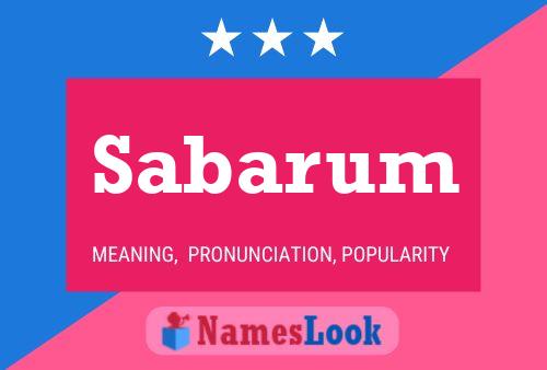 Sabarum Name Poster