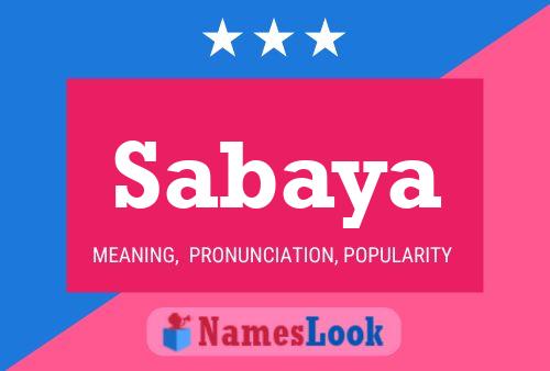 Sabaya Name Poster