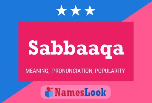 Sabbaaqa Name Poster