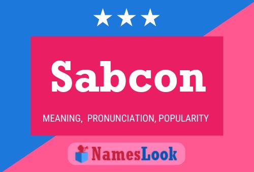 Sabcon Name Poster