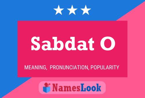 Sabdat O Name Poster