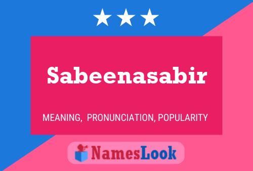 Sabeenasabir Name Poster