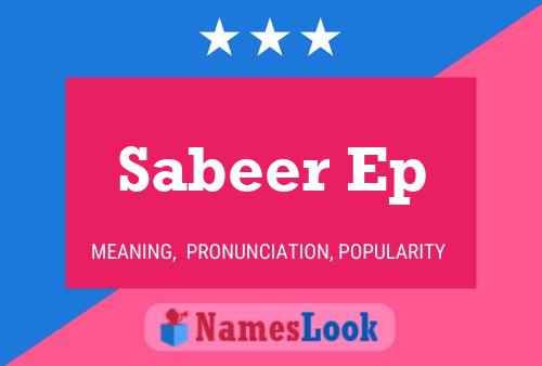 Sabeer Ep Name Poster