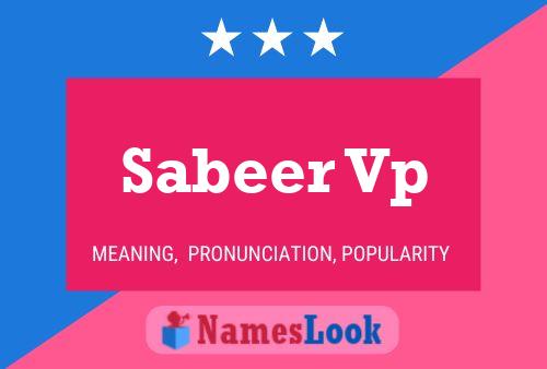 Sabeer Vp Name Poster