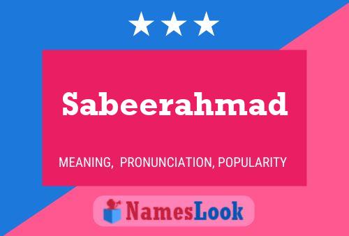 Sabeerahmad Name Poster