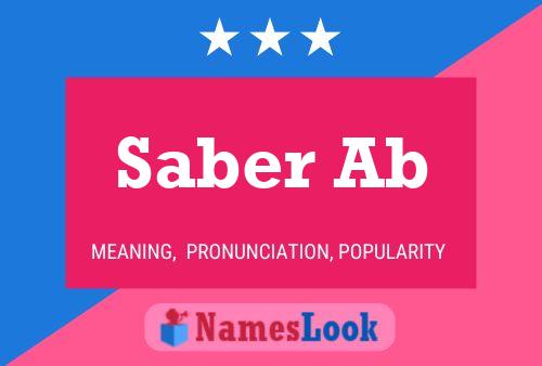 Saber Ab Name Poster