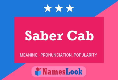 Saber Cab Name Poster