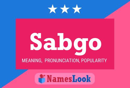 Sabgo Name Poster