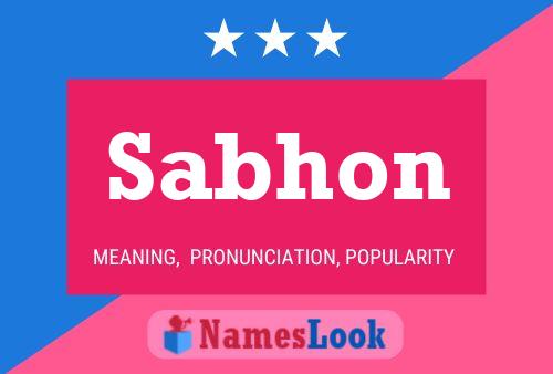 Sabhon Name Poster