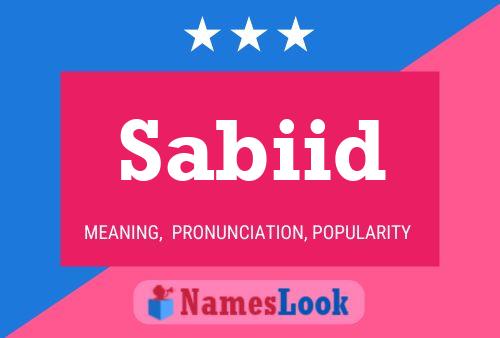 Sabiid Name Poster