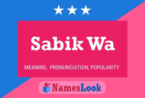 Sabik Wa Name Poster