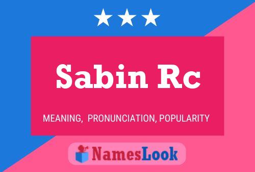 Sabin Rc Name Poster