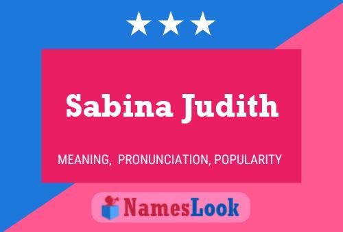 Sabina Judith Name Poster