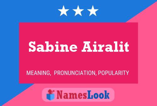 Sabine Airalit Name Poster