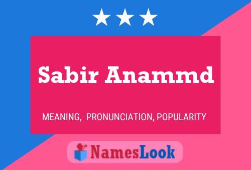 Sabir Anammd Name Poster